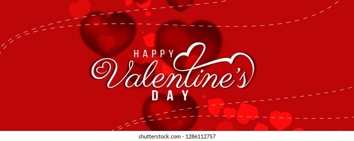 Happy Valentine's Day beautiful banner template