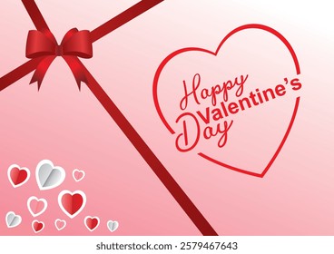 Happy Valentine's Day beautiful gift with love balloons and the beauty of the creator, pamphlets, greetings, posters