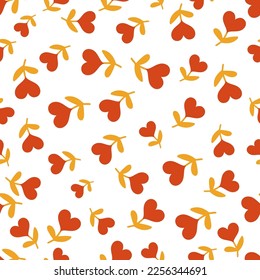 Happy Valentine's Day. Beautiful seamless pattern with herts. Vector illustration.