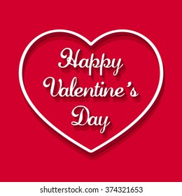 Happy Valentines Day Beautiful Vector Lettering Background Design Card