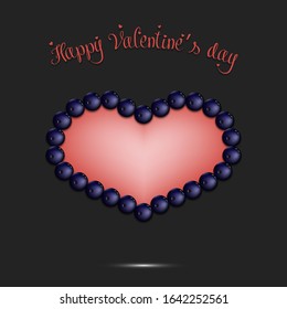 Happy Valentines Day. Bowling balls located in the form of a heart on an isolated background. Design pattern for greeting card, banner, poster, flyer,  invitation party. Vector illustration