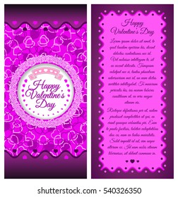 Happy valentines day. Brochure, poster or leaflet template