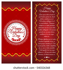 Happy valentines day. Brochure, poster or leaflet template