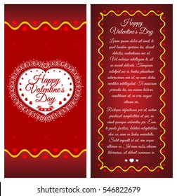 Happy valentines day. Brochure, poster or leaflet template