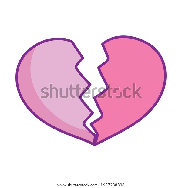 Fete Des Valentines Heureuse Coeur Brise Image Vectorielle De Stock Libre De Droits