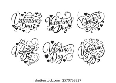 Happy Valentine's Day, bundle, for cards, posters, or gifts, Ideal for spreading love this Valentine's Day