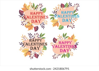 Feliz día de San Valentín conjunto de rosas multicolor aisladas en la ilustración Vector de fondo blanco. Papel tapiz, invitación, carteles, folleto, pancartas. celebración del Día de San Valentín el 14 de febrero.