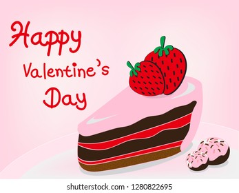 Happy valentine's day and cake