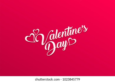 happy valentines day calligraphic design. gift card for february 14th. 14 February Valentine's Day