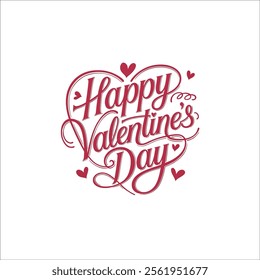 Happy Valentines Day Calligraphy with Vector
Romantic Valentines Day Invitation Design
Handwritten Valentines Poster with Hearts

