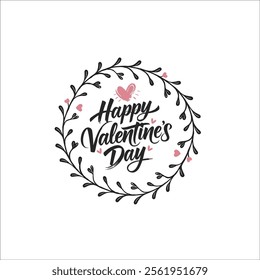 Happy Valentines Day Calligraphy with Vector
Romantic Valentines Day Invitation Design
Handwritten Valentines Poster with Hearts

