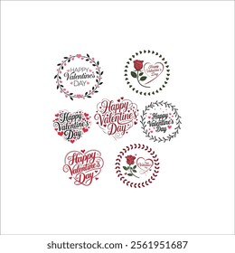Happy Valentines Day Calligraphy with Vector
Romantic Valentines Day Invitation Design
Handwritten Valentines Poster with Hearts

