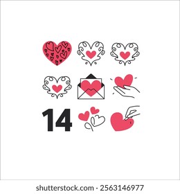 Happy Valentines Day Calligraphy with Vector
Romantic Valentines Day Invitation Design
Handwritten Valentines Poster with Hearts
