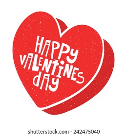 Happy Valentines Day candy box vector illustration