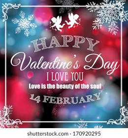 Happy valentines day card