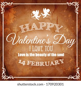 Happy valentines day card