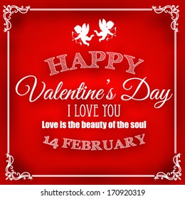 Happy valentines day card