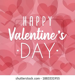 Happy Valentine's Day Card Abstract Banner Template. Background Love Holidays. Vector Illustration Design.