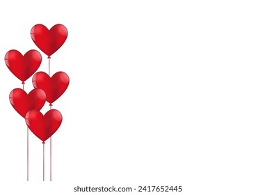 Happy Valentine's Day Card. Background for Valentine's Day, Wedding Celebration, Mother's Day or Anniversary. Vector Illustration.