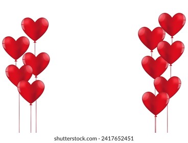 Happy Valentine's Day Card. Background for Valentine's Day, Wedding Celebration, Mother's Day or Anniversary. Vector Illustration.