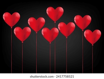 Happy Valentine's Day Card. Background for Valentine's Day, Wedding Celebration, Mother's Day or Anniversary. Vector Illustration.