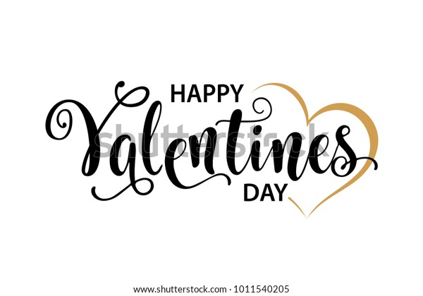 Happy Valentines Day Card Beautiful Greeting Stock Vector (Royalty Free ...