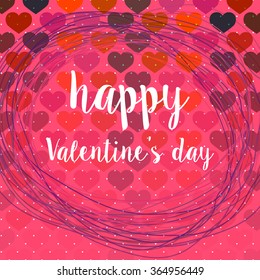 Happy valentines day card. border design.vector
