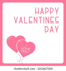 Happy valentines day card - creative design. 