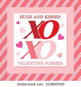 Happy valentine's day card design with heart and lettering