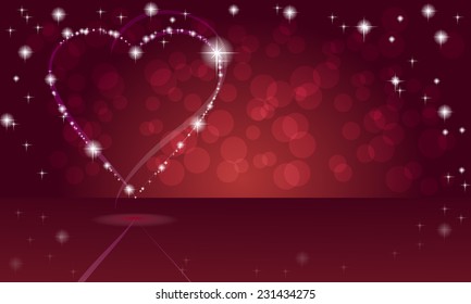 Happy Valentines Day Card Design.  Vector  Background.