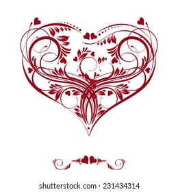 Happy Valentines Day Card Design. Vector  Background.