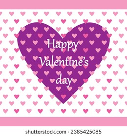 Happy  valentine's day card design with heart shape