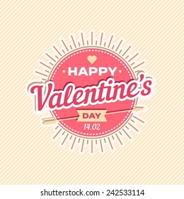 Diseño feliz de la tarjeta del día de San Valentín. 14 de febrero. Te amo. Vector de fondo.