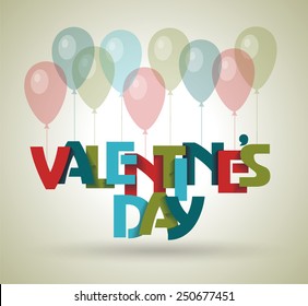 Happy Valentines day card design. 14 february.  Vector background.