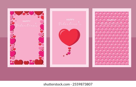 Happy Valentines day card design 