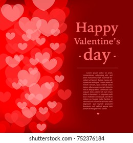 Happy Valentine's Day card design for holiday festival celebration vector illustration.