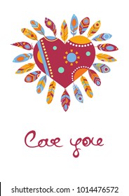 Happy Valentines Day card eith hearts, typography, white background with hearts for your web design.