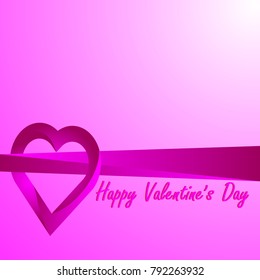 Happy valentine's day card. Empty space for your text. Vector illustration