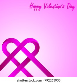 Happy valentine's day card. Empty space for your text. Vector illustration
