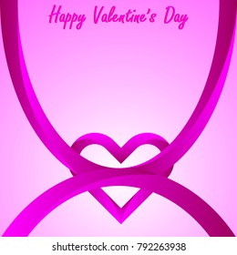 Happy valentine's day card. Empty space for your text. Vector illustration