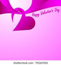 Happy valentine's day card. Empty space for your text. Vector illustration