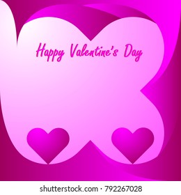 Happy valentine's day card. Empty space for your text. Vector illustration