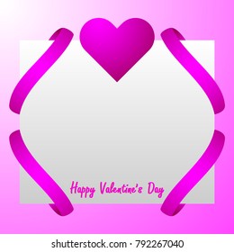 Happy valentine's day card. Empty space for your text. Vector illustration
