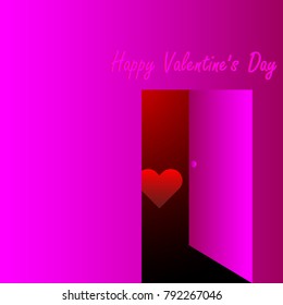 Happy valentine's day card. Empty space for your text. Vector illustration