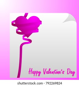 Happy valentine's day card. Empty space for your text. Vector illustration