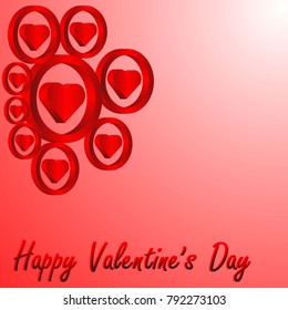 Happy valentine's day card. Empty space for your text. Vector illustration