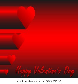 Happy valentine's day card. Empty space for your text. Vector illustration