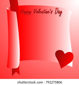 Happy valentine's day card. Empty space for your text. Vector illustration