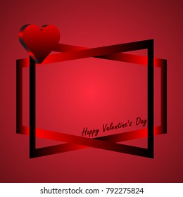 Happy valentine's day card. Empty space for your text. Vector illustration
