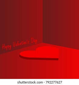 Happy valentine's day card. Empty space for your text. Vector illustration